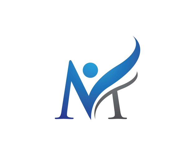 Logo Litery M Wzór Ilustracji Wektorowej