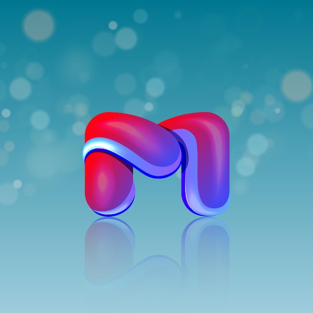 Plik wektorowy logo litery m z nowoczesnym kolorem gradientu premium wektor
