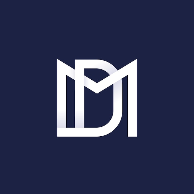 Logo litery MD, projekt monogramu