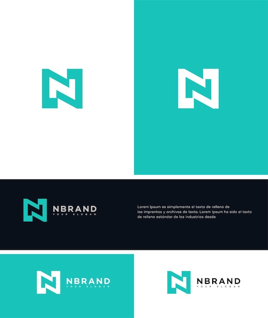 Logo litery N Ikonka tożsamości marki Znak znaku litery N Szablon symbolu litery