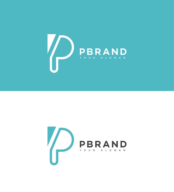 Plik wektorowy logo litery p ikonka tożsamości marki znak znaku litery p szablon symbolu litery
