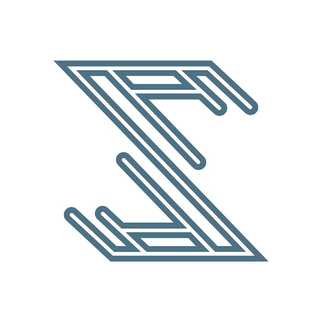 Logo Litery S Z Niebieskimi Liniami