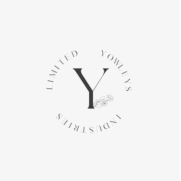Logo Litery Y Z Kreatywną Koncepcją Kwiatową Dla Firmy Biznesowej Piękno Nieruchomości Premium Wektor