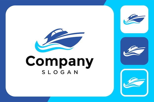 logo łodzi z wodą