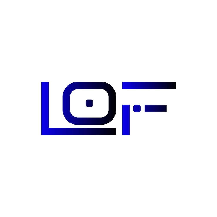 Wektor logo lof monogram początkowy znak towarowy nowoczesna minimalistyczna typografia projekt symbolu