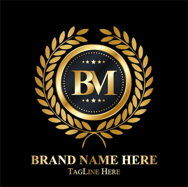 Plik wektorowy logo luksusowej marki bm