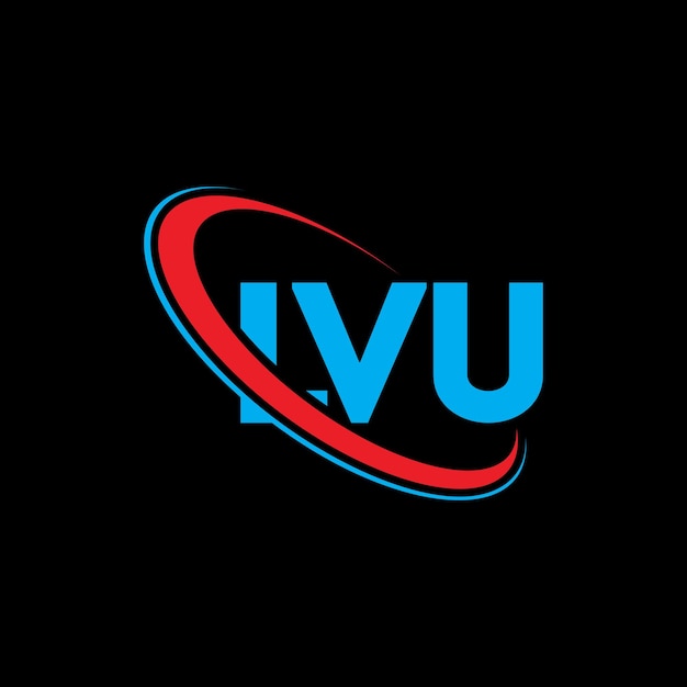 Logo Lvu (literatura Lvu, Inicjały Lvu, Logo Lvu Połączone Z Okręgiem I Dużymi Literami) Logo Lvu Typografia Dla Biznesu Technologicznego I Marki Nieruchomości