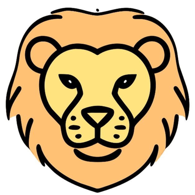 logo lwa z pełną twarzą ikona
