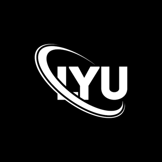 Logo LYU LYU litera LYU logo inicjały LYU Logo powiązane z okręgiem i dużymi literami Monogram logo LYU typografia dla firmy technologicznej i marki nieruchomości