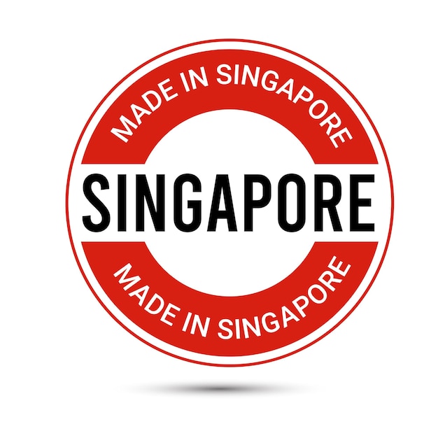 Logo Made In Singapore, Projekt Logo Wektorowego Made In Singapore