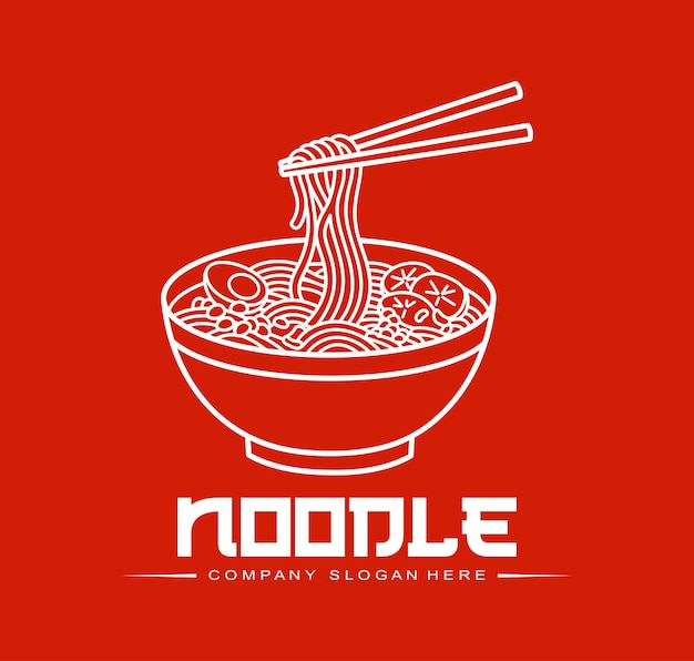 Logo makaronów Vector jest estetycznym wyborem dla restauracji i marek spożywczych