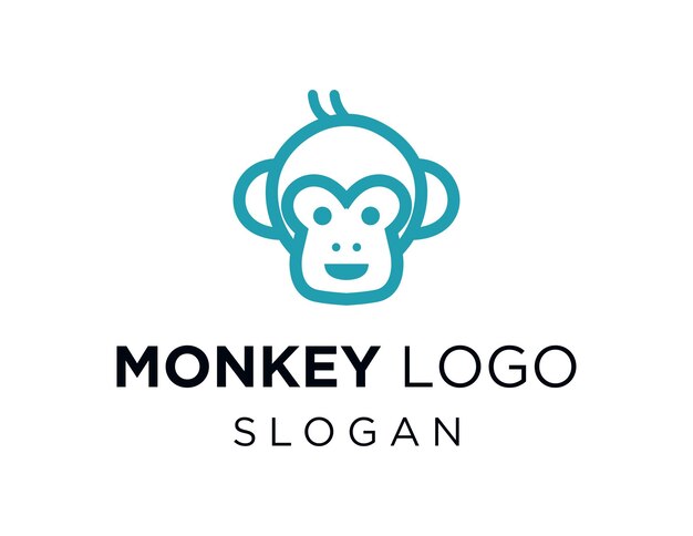 Logo małpy na białym tle