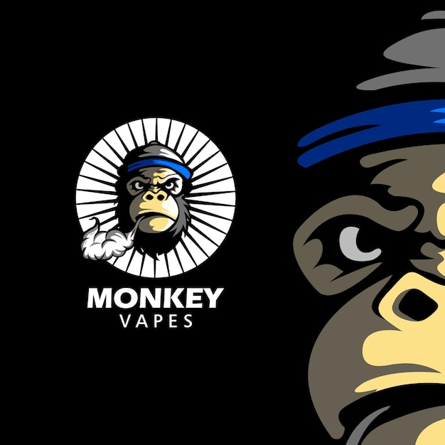 Logo Małpy Vape Odpowiednie Dla Logo Sklepu Vape