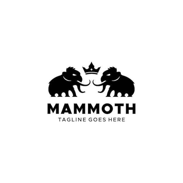 Plik wektorowy logo mammoth dla firmowego wektora premium