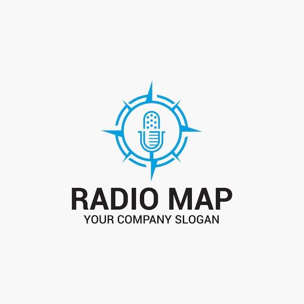 Plik wektorowy logo mapy radiowej