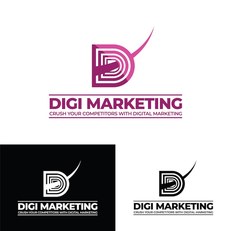 Wektor logo marketingu cyfrowego