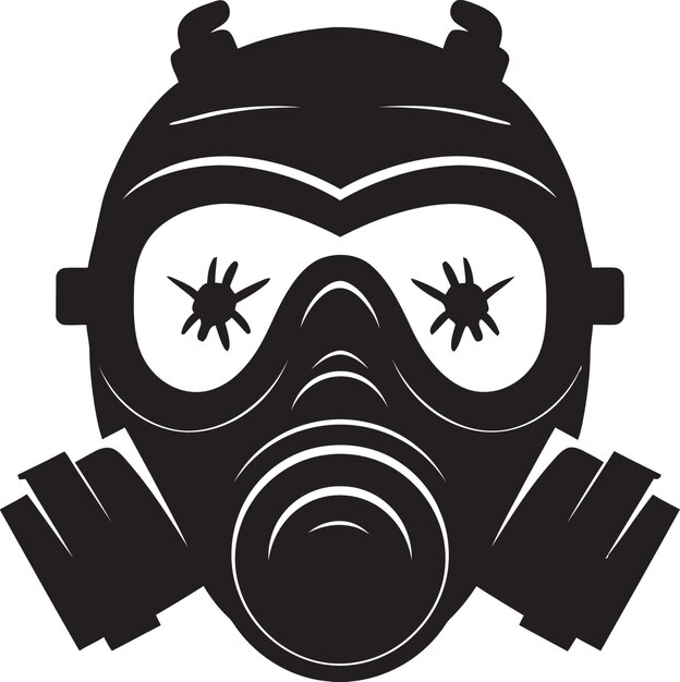 Plik wektorowy logo maski gazowej sentinel vector icon onyx guardian black gas mask icon emblem