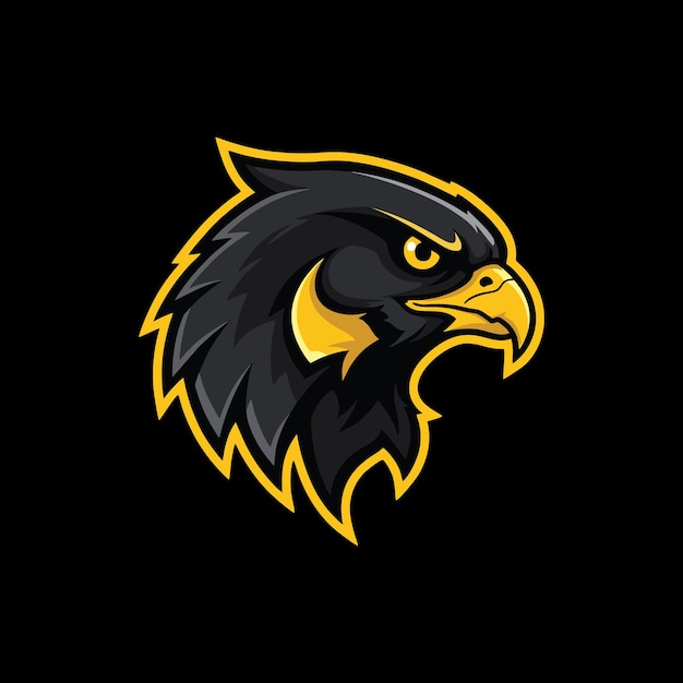Logo maskotka głowa sokoła