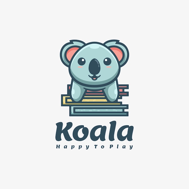 Logo Maskotka Koala Prosty Styl Maskotki.