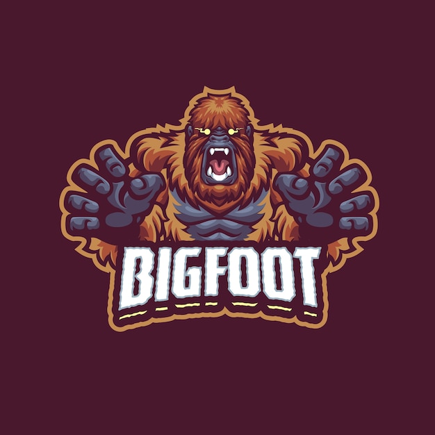 Logo Maskotki Big Foot Dla Drużyny Esportowej I Sportowej