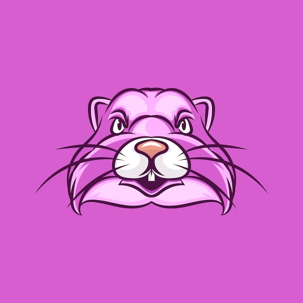 Plik wektorowy logo maskotki bobra