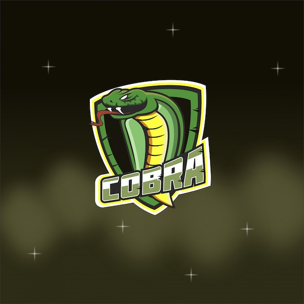 Plik wektorowy logo maskotki drużyny e-sportowej king cobra