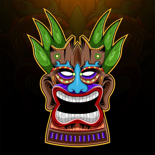 Logo Maskotki Esport Maski Tiki