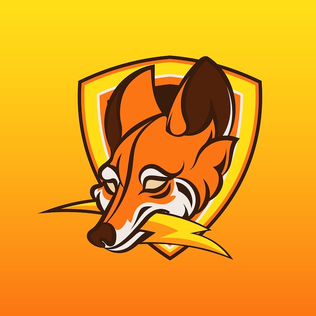 Plik wektorowy logo maskotki fox esport