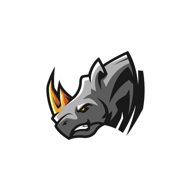 Logo Maskotki Głowy Nosorożca