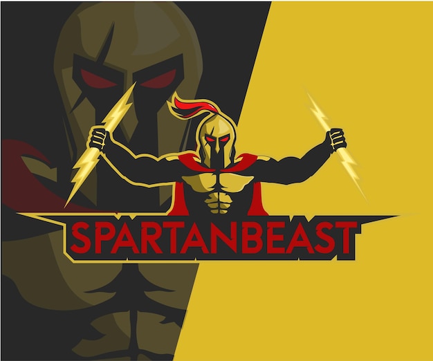 Logo maskotki gracza Spartanbeast e-sport