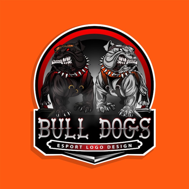 Plik wektorowy logo maskotki gry anger bulldog