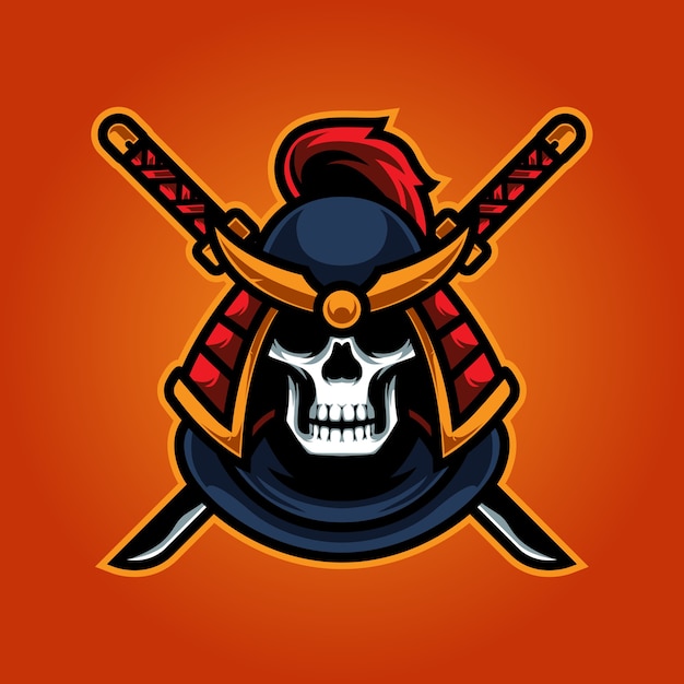 Logo Maskotki Skull Ninja E Sport