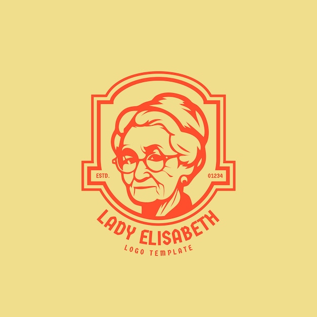 Logo maskotki starych kobiet