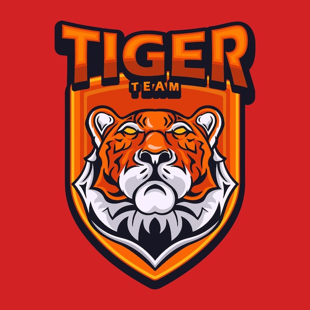 Plik wektorowy logo maskotki tiger esport