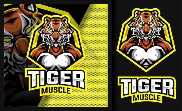 Logo maskotki Tiger Mucle Sport