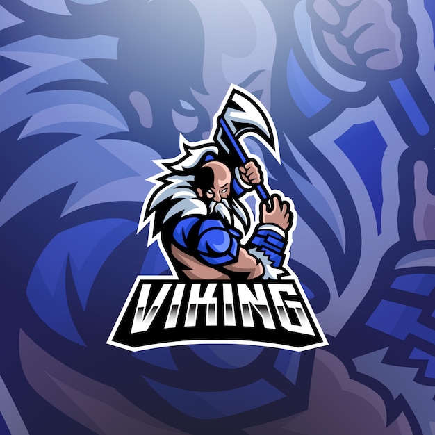 Plik wektorowy logo maskotki viking esports