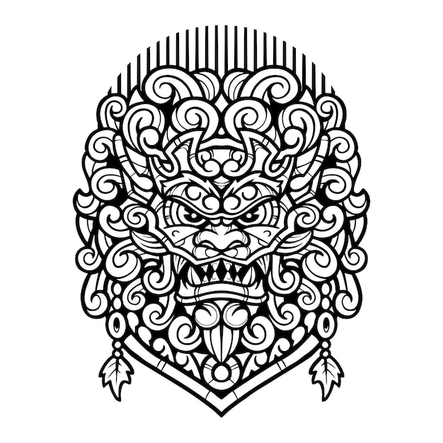 Logo maskotki w stylu vintage