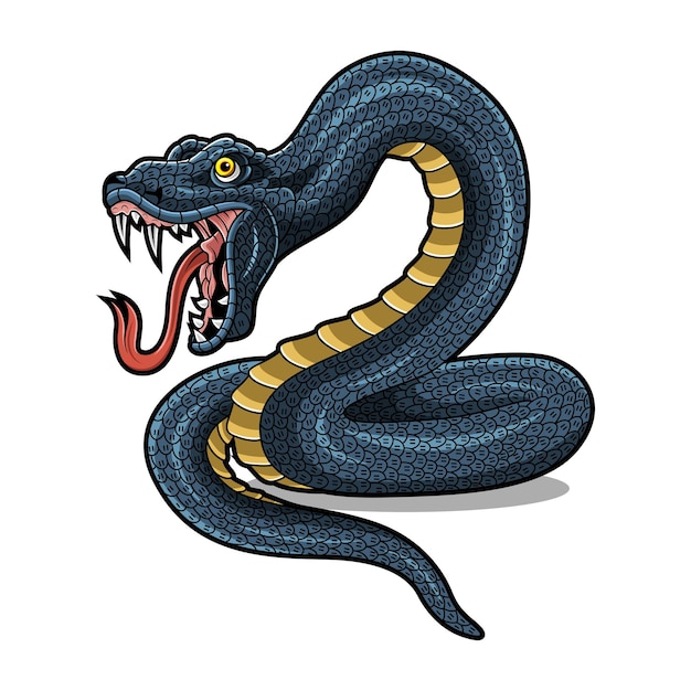 Logo maskotki węża czarnej mamby