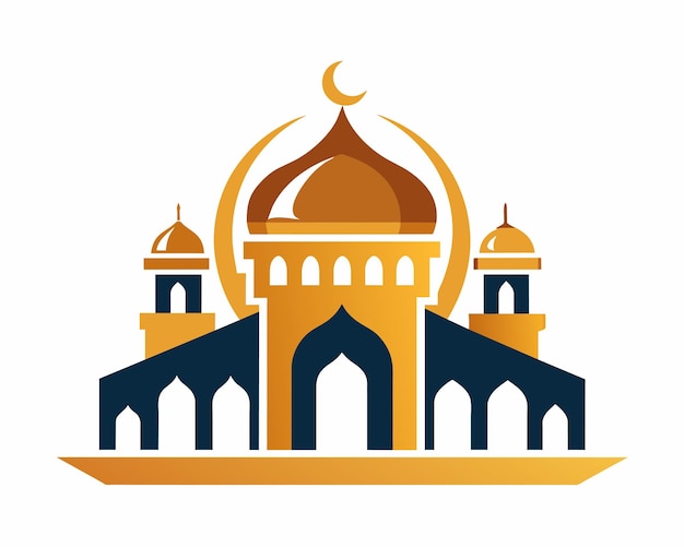 Logo meczetów muzułmańskich Ilustracja wektorowa ikony