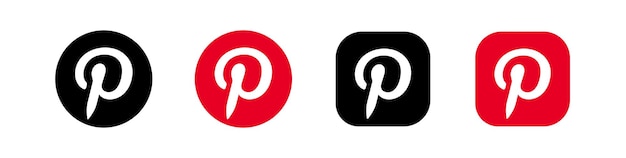 Plik wektorowy logo mediów społecznościowych pinterest pinterest płaski projekt ikony