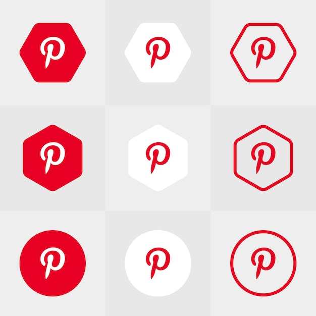 Logo mediów społecznościowych Pinterest