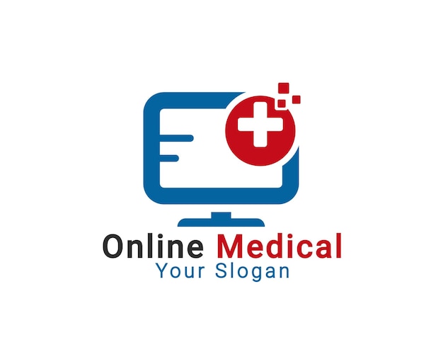 Logo Medyczne Online Logo Opieki Medycznej Szablon Logo Konsultingu Medycznego