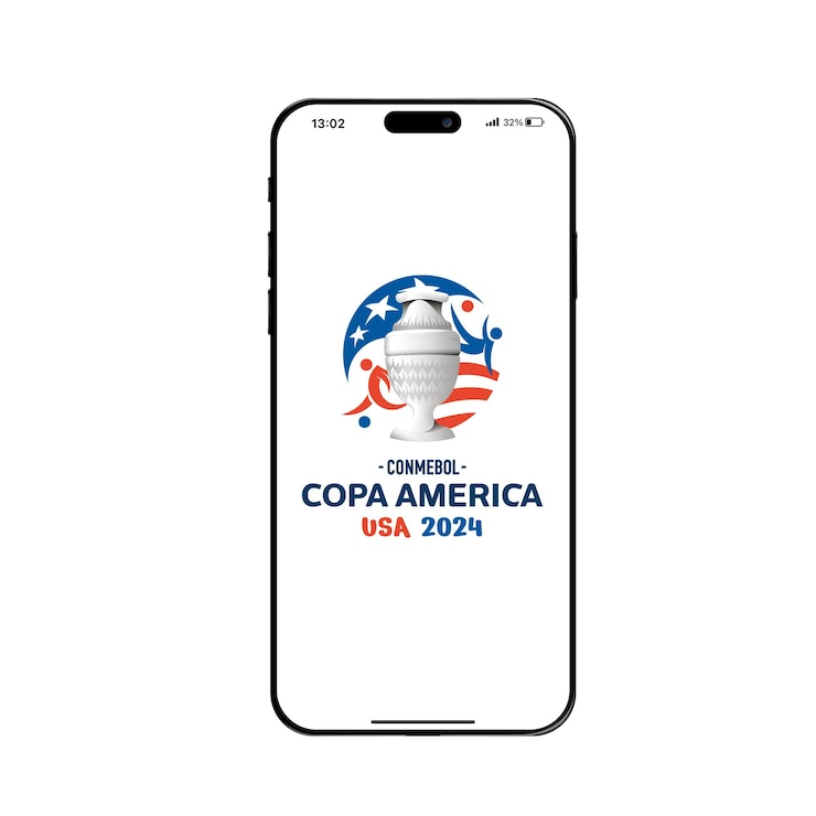Wektor logo mistrzostw conmebol copa america 2024 na telefonie komórkowym