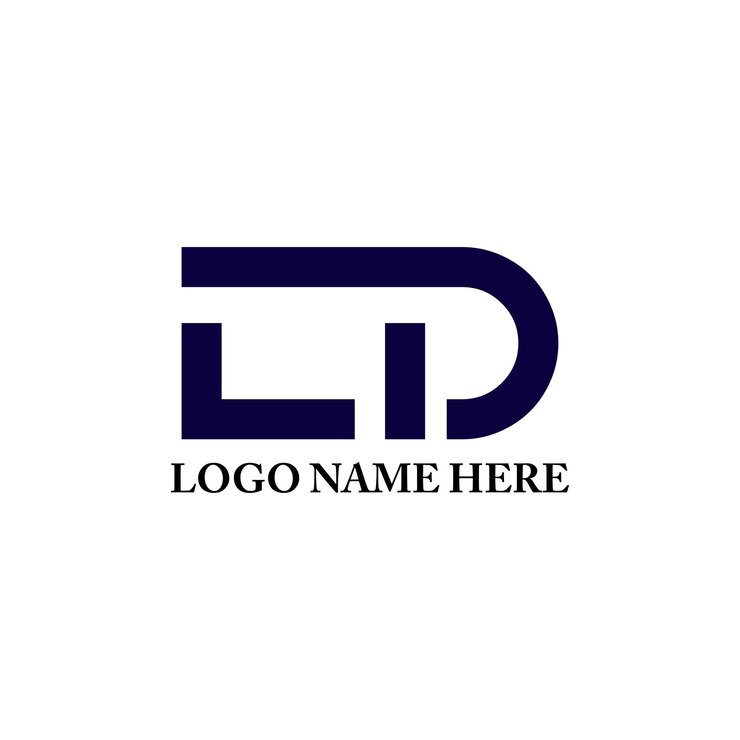 Wektor logo monogram litermark ld dl początkowa działalność