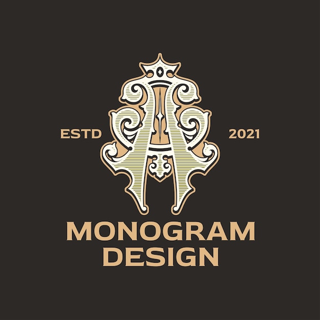 Logo Monogram Vintage A