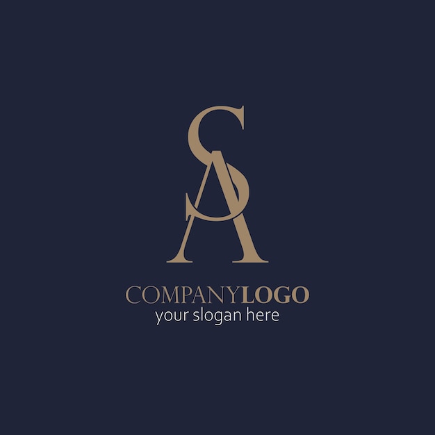 Logo Monogramu Litery Sa