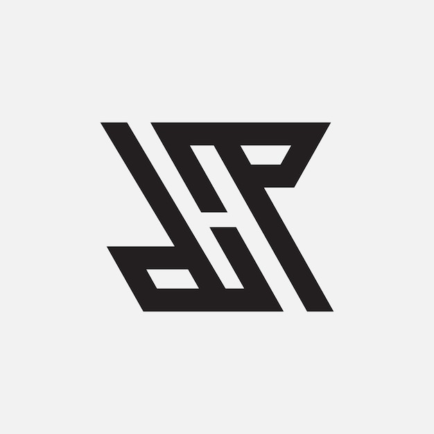 Plik wektorowy logo monogramu twórczego z literą sh line art i przestrzenią ujemną