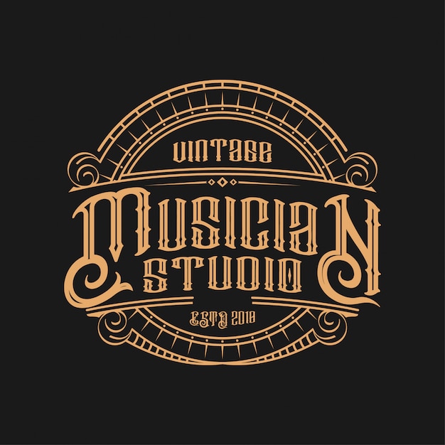 Logo Musician Vintage