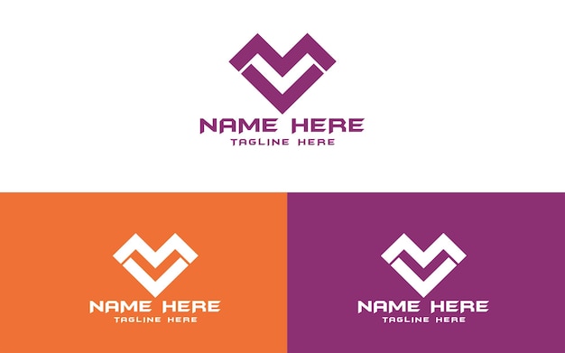 Logo MV Design Litery M i V logo MV symboliczna ikona