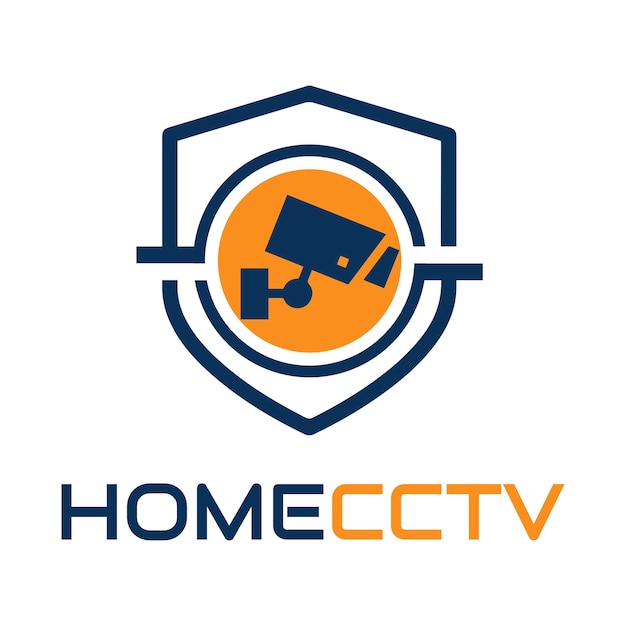 Plik wektorowy logo nadzoru kamer cctv w domu